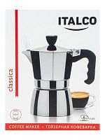 Кофеварка гейзерная ITALCO CLASSICA на 6 порций 240 мл