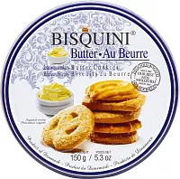 Печенье Bisquini Сливочное 26%  (Butter) в жестяной банке 150г