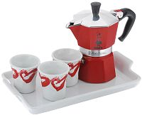 Гейзерная кофеварка Bialetti Moka Express EMOTION RED 3 порции красная СЛ