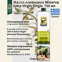 Оливковое масло Minerva Extra Virgin 750 мл ж/б