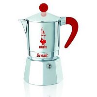 Гейзерная кофеварка Bialetti Break красная 3 порции 120 мл СЛ