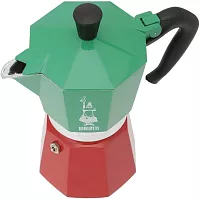 Гейзерная кофеварка Bialetti Moka Express Триколор на 6 чашек (240 мл)