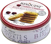 Печенье Bisquini с мюсли и клюквой в жестяной банке 150г
