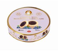 Печенье сдобное Santa Bakery Cookies with marmelad с черничным мармеладом 160 г