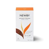 Чай NEWBY Ройбос апельсин 25 пакетиков фруктовый 50 гр.