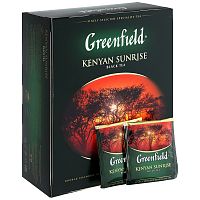 Чай в пакетиках Greenfield Kenyan Sunrise (Кениан Санрайз) 100х2 г. 2 упаковки арт.0600-09