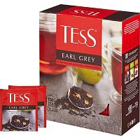 Чай в пакетиках Tess Earl Grey (Эрл Грей) черный 100х1.8 г набор 2 упаковки арт.1251-09-2