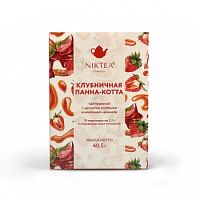 Чай в пирамидке NikTea Strawberry Panna Cotta Клубничная Панна-Котта 1 шт 2.7 г