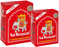 Чай чёрный байховый гранулированный Maharaja п/ж картон, 100 гр. 1 сорт, индийский
