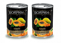 Папайа кусочки в сиропе Бояринъ 425 мл 2 шт