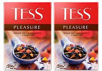 Чай черный ароматизированный Tess Pleasure (Плэжа) 200 гр набор 2 упаковки арт.1005-12-2