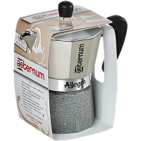 Гейзерная кофеварка Bialetti Aeternum Allegra Petra Platino 3 порции платина СЛ