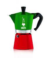 Гейзерная кофеварка Bialetti Moka Express Триколор на 6 чашек (240 мл)