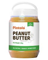 Кремовая арахисовая паста с кусочками арахиса без добавления сахара Pintola Crunchy Natural 2500 гр