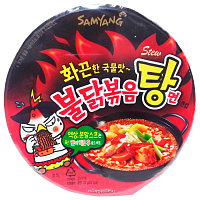 Лапша Hot Chicken острая со вкусом курицы и тушеного мяса Samyang,120 г