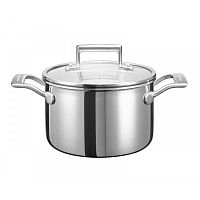 Кастрюля с крышкой 2.84 л 3 слоя KitchenAid KC2T30EHST